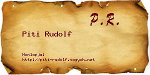 Piti Rudolf névjegykártya